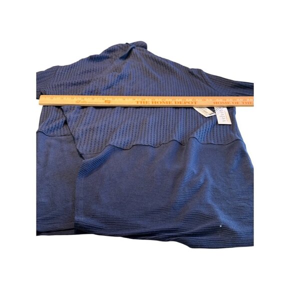 Velvet by Graham & Spencer Bertha Waffle Knit Waterfall Cardigan Navy Size Small - Picture 5 of 9